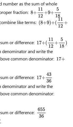 What Is 8 11/12 + 9 5/18