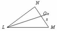 LO Bisects &amp;NLM, LM= 22, NO = 6, And LN= 14. What Is The Approximate Value Of X?x= 3.8x=9.4x=51.3x=