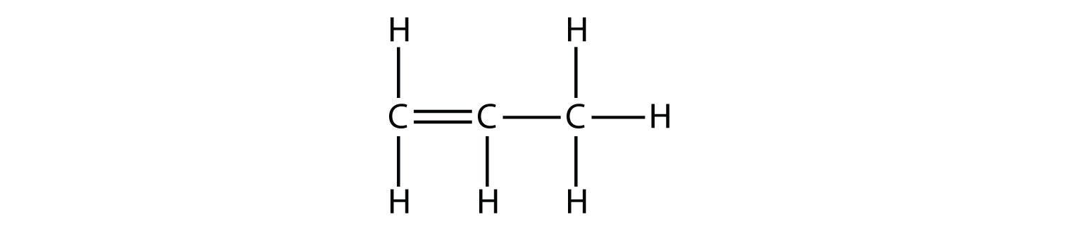 Structural Formula (line-bond) Of:1. 4 Hydrogen 1 Carbon2. 4 Hydrogen 2 Carbon(involves Double Bond)3.