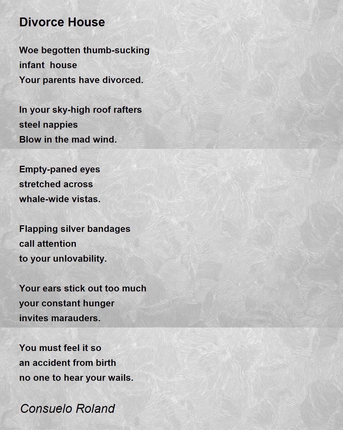 Some Wirte A Poem About Having Divorced Parents 