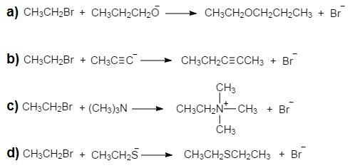 What Is The Product Of The Reaction Of Bromoethane With Each Of The Following Nucleophiles? A. CH3CH2CH2O