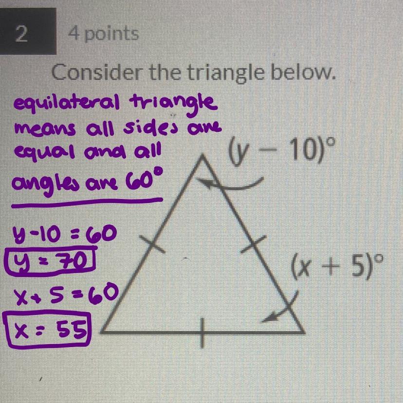 Find X, Y, And The Measure Of Each Angle Please !!!