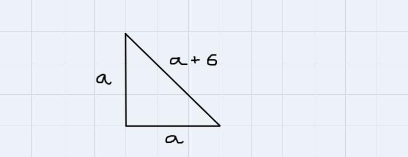 The Hypotenuse Of An Isosceles Right Triangle Is 6cm Longer Than Either Of Its Legs. Note That An Isosceles
