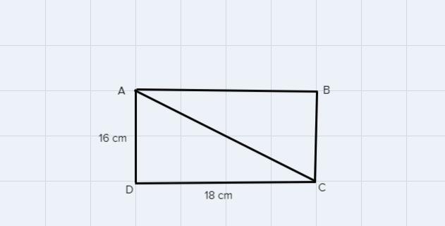 A Smmall Rectangular Tray Measures 16 Cm By 18 Cm Determine The Length Of The Diagonal . Round You're
