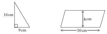 The Diargram Show A Right Show A Right -angle And A Parallelogram The Area Of The Parallelogram Is Times