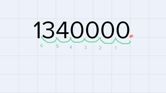 Type The Number 1340000 In Scientific Notation 