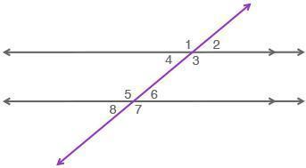 The Figure Shown Has Two Parallel Lines Cut By A Transversal: A Pair Of Parallel Lines Is Shown, Crossed