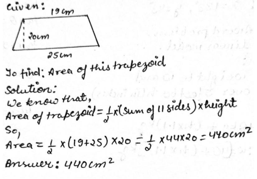 What Is The Area Of This Trapezoid