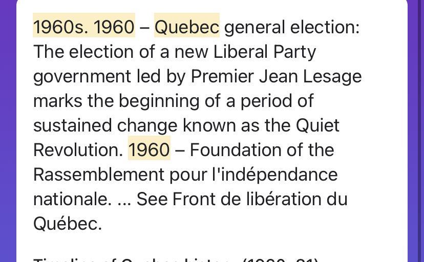 What Happened In The 1960's In Quebec?United States Raided The Borders Of Canada.Radicals Demanded More