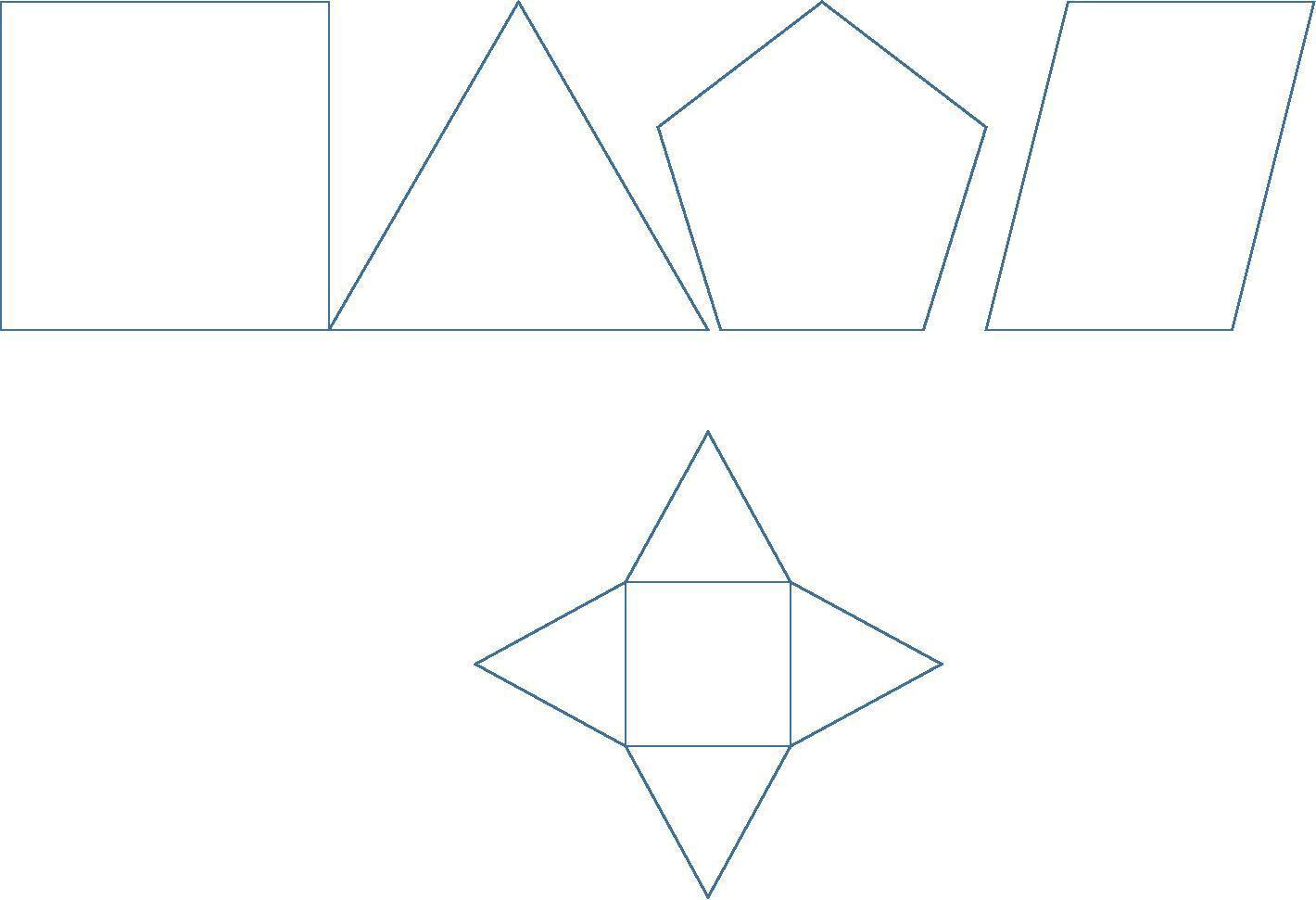 1) Complete One Drawing Of Each Regular Polygon: Equilateral Triangle, Square, And Regular Hexagon, Following