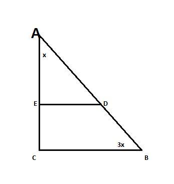 What Is True About The Angles In The Diagram Shown Below?Triangle A B C Is Shown. Segment D E Goes From