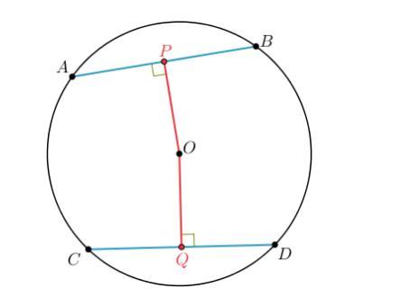 Examine Circle O, Where Chords AB And CD Are Congruent.Point P Lies On AB And Point Q Lies On CD.Angles