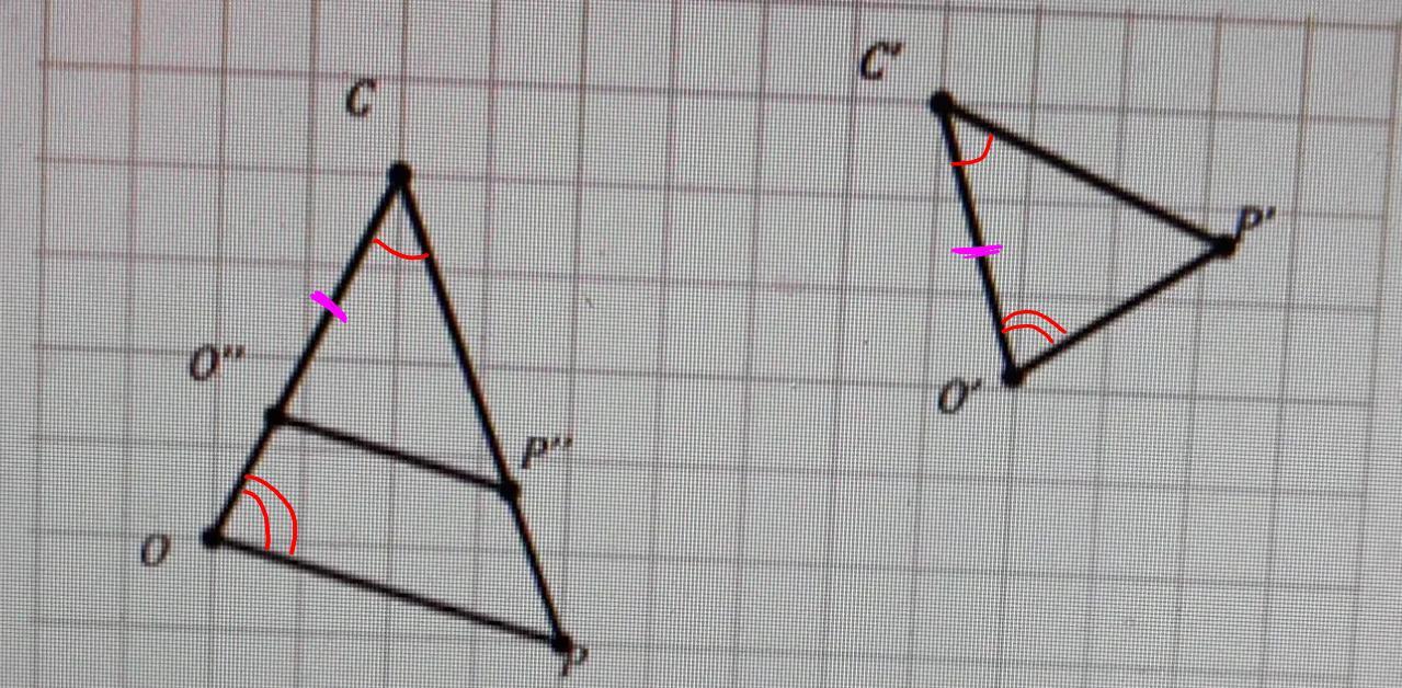 Let Angle C Be Congruent To Angle C' And POC Be Congruent To P'O'C'.Let O" Be A Point On Line CO So That