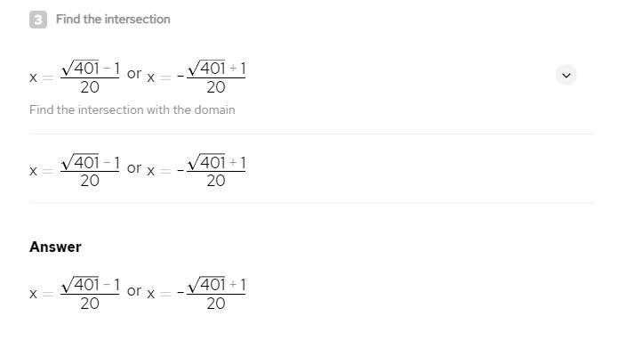 How Many Solution Does This Equation Has X+10/100=1/x 