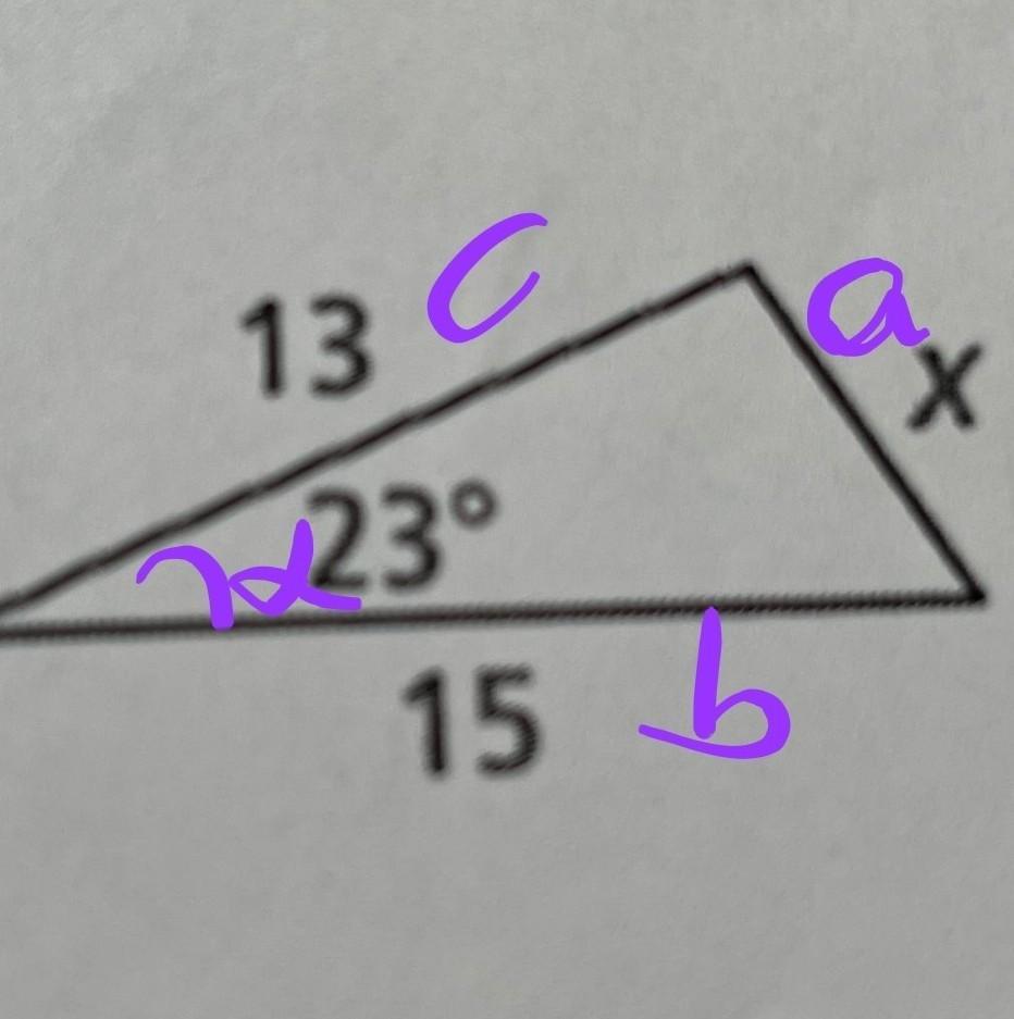 What Is The Value Of X Using Sines 