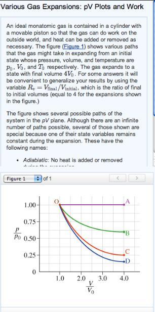 Calculate The Work WC Done By The Gas During The Isothermal Expansion. Express WC In Terms Of P0, V0,