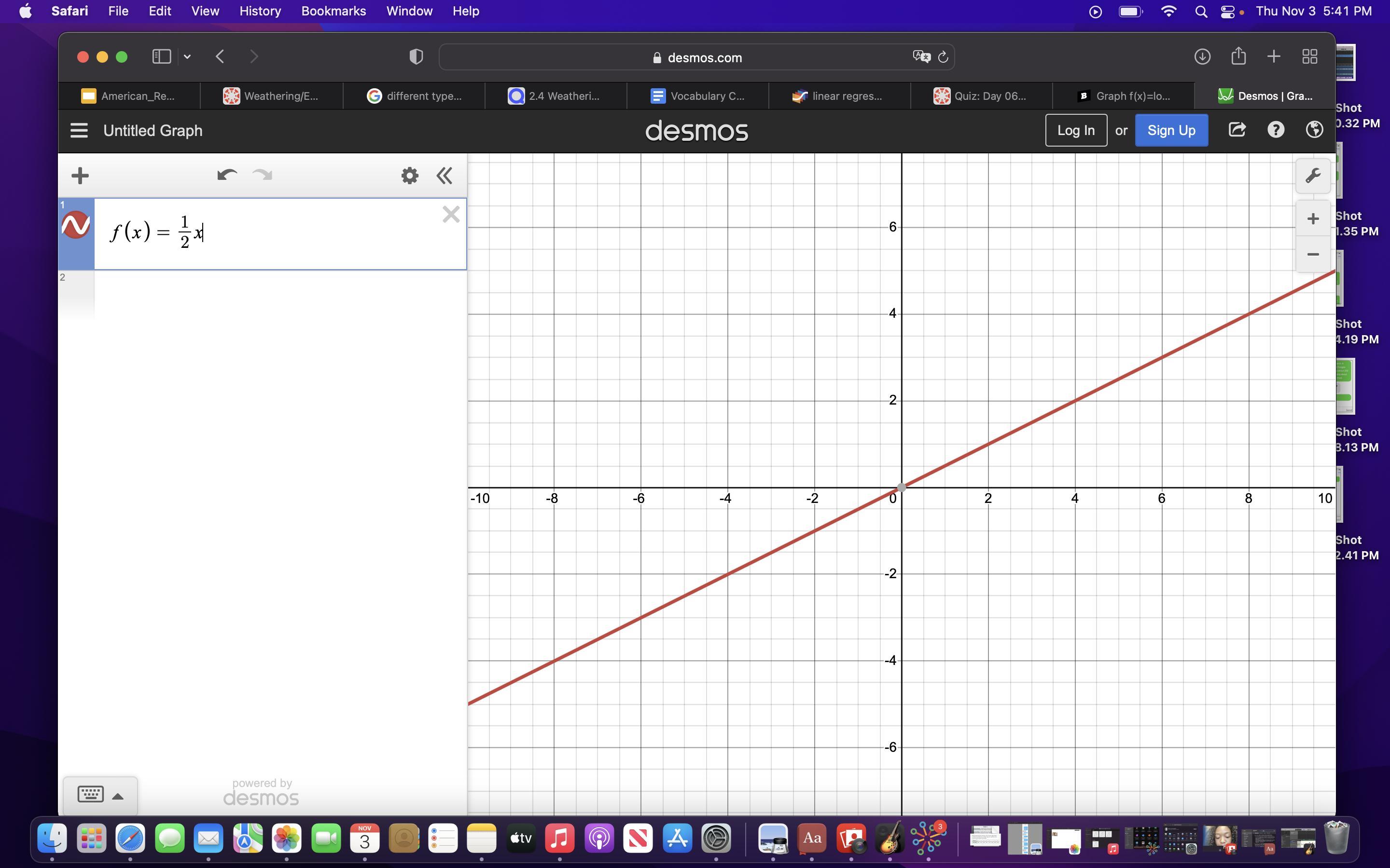 Graph F(x)=log1/2 (x)