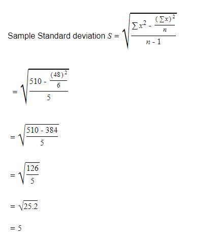 Calculate The Value Of The Sample Variance. Round Your Answer To One Decimal Place