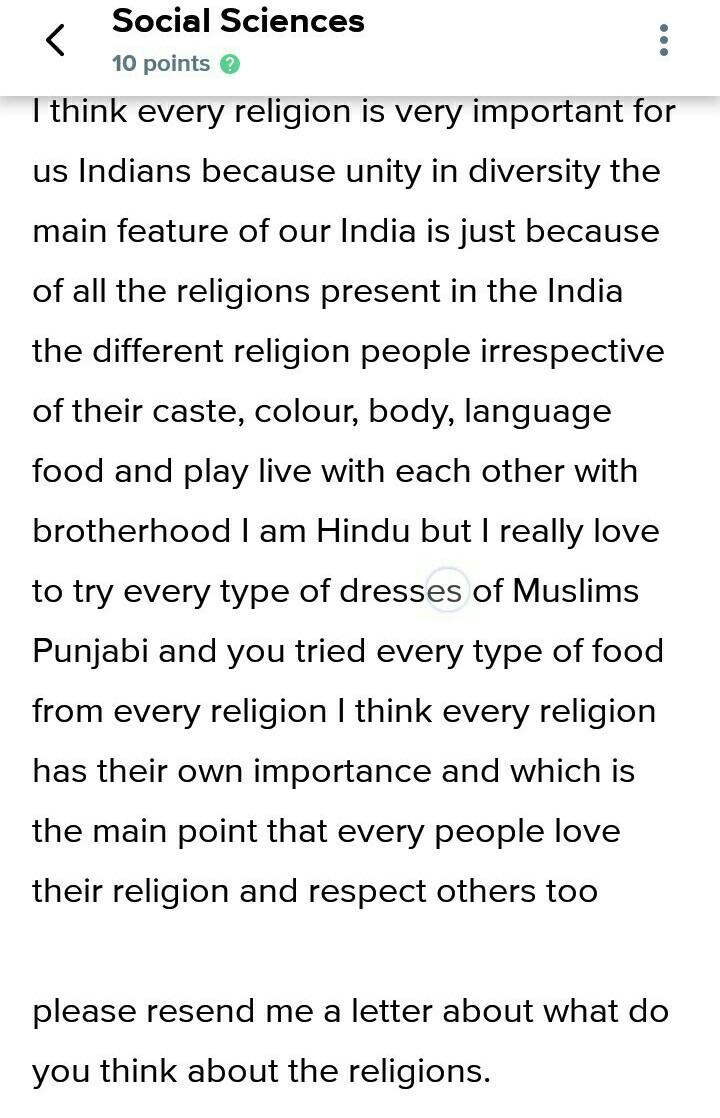 Write A Letter To Your Friend Describing The Importance Of Religious Tolerance 