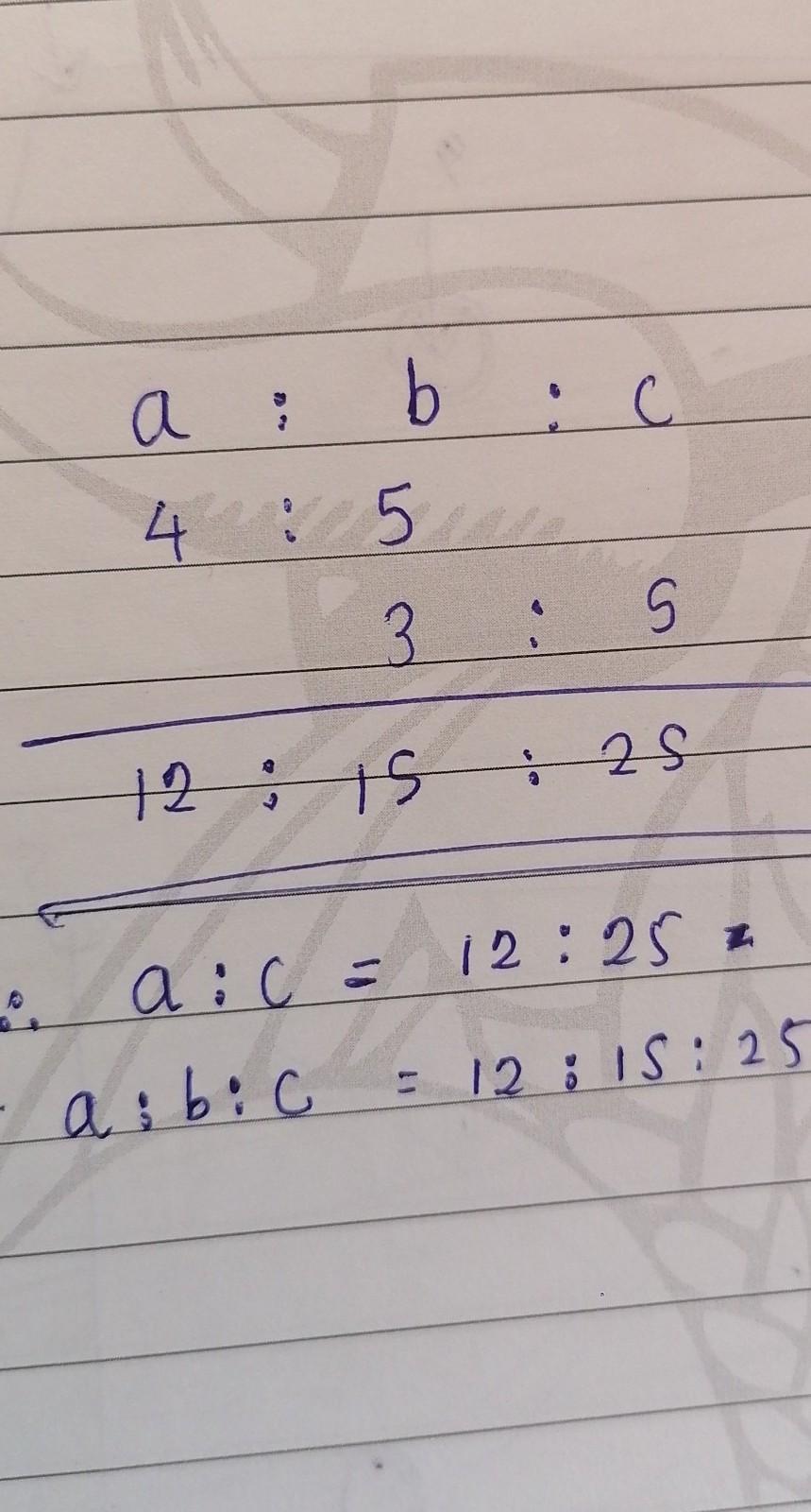 Find A:c And A:b:c Of The Following B) A:b = 4:5,b:C = 3:5
