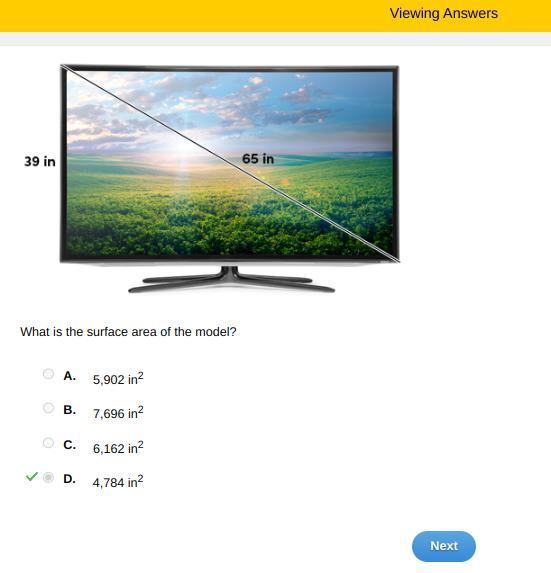 An Image Of A Television Is Shown. The Depth Of The Television Is 4 Inches. Theheight Of The Television
