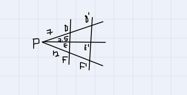 The Distance From P To D Is 7 Units, The Distance From Pto E Is 7.5 Units, And The Distance From P To