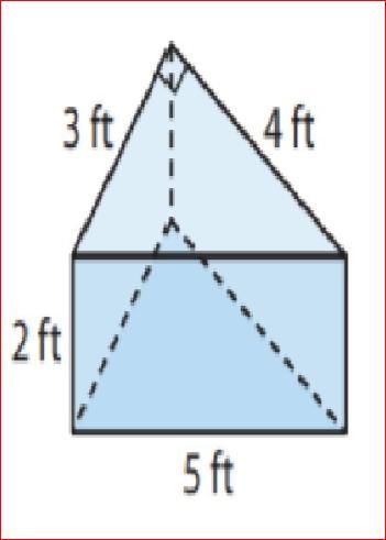 The Figure Shown Is A Triangular Prism. How Much Would It Cost To Cover The Bases And The Other Threefaces
