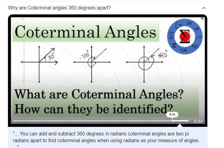 Why Does Adding And Subtracting 2pi Or 360 Degrees Give A Coterminal Angle? 
