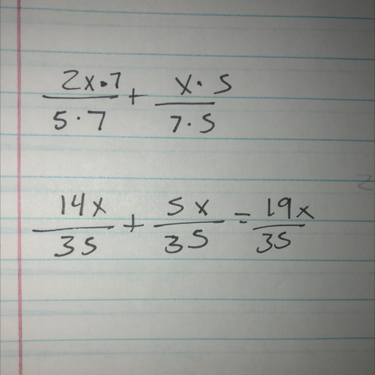 Gemma Says That,2x/5 + X/7 = 3x/12Why Is Gemma Wrong?Work Out The Correct Answer.