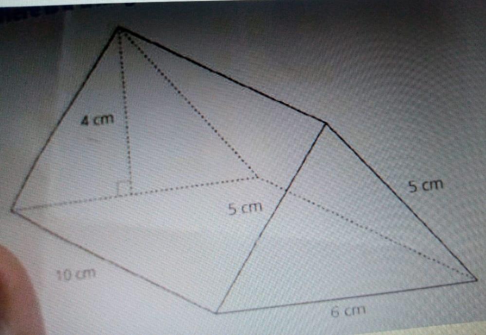 Here Is A Triangular Prism. 4 Cm 10 Cm 5cm 5cm 6cmA. What Is The Volume Of The Prism, In Cubic Centimeters?