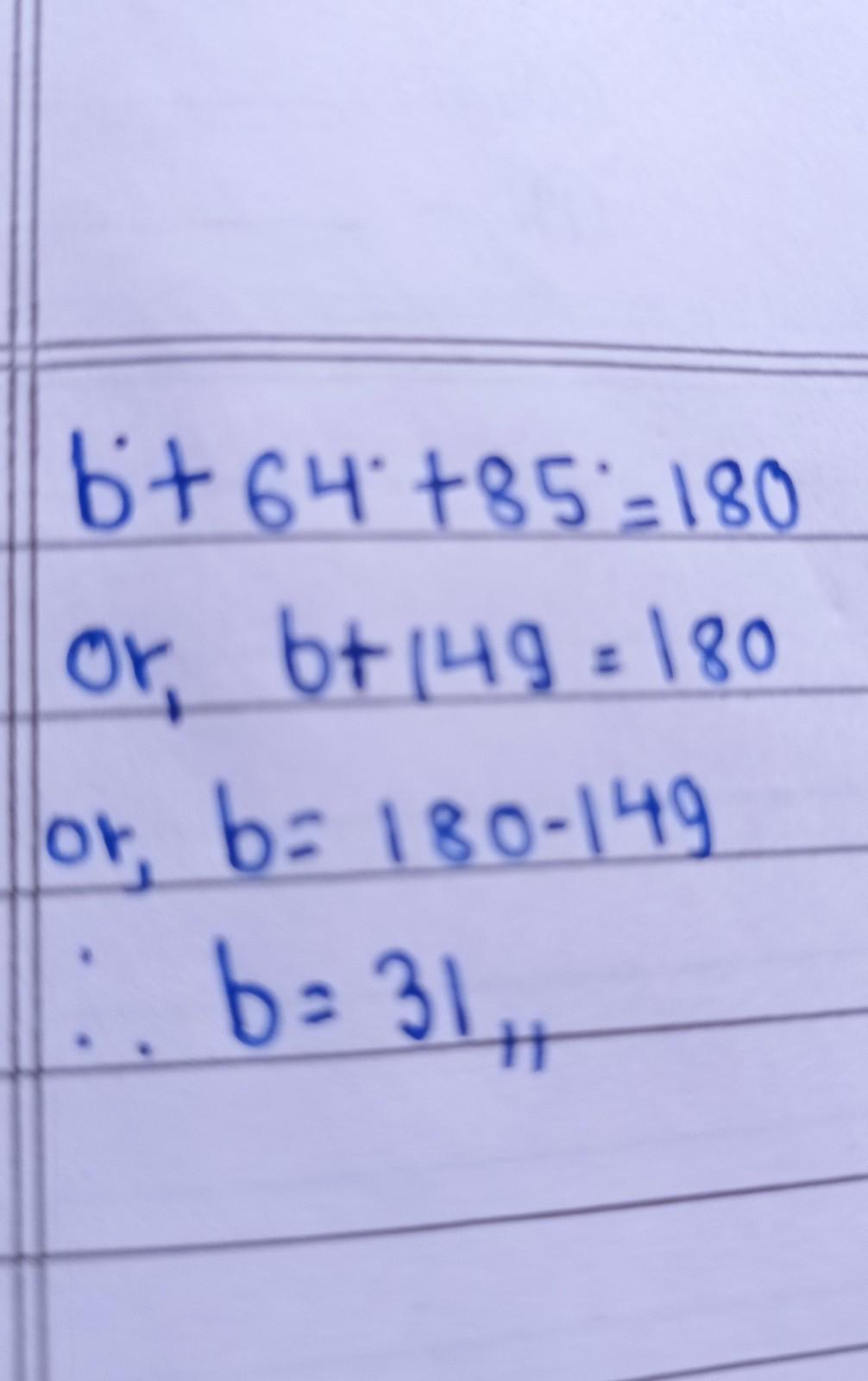 The Diagram Shows A Triangle.What Is The Value Of B?