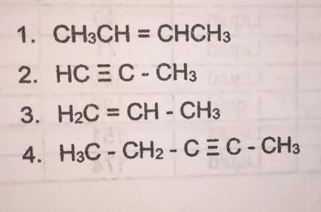 Classify The Following Compounds As Alkane, Alkene, Alkyne Based On The Given Structure