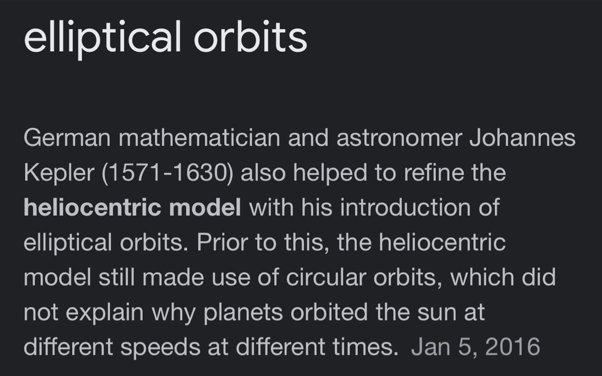 The Model Of The Solar System That Johannes Kepler Proposed Was