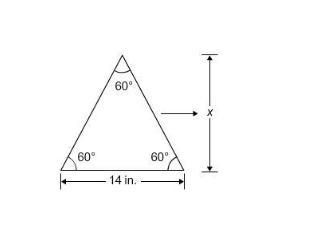 What Is The Height, X, Of The Equilateral Triangle Shown?an Equilateral Triangle With The Angles Labeled