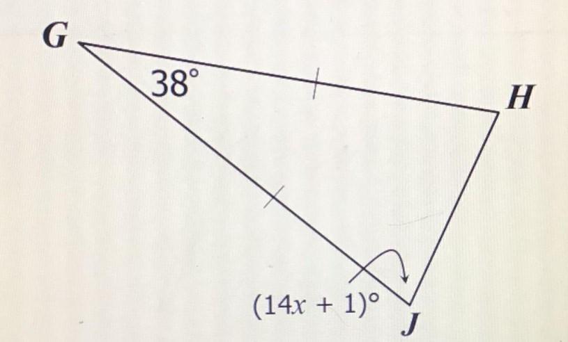 If AGHJ Is Isosceles,find The Value Of X.G38HJ(14x + 1)