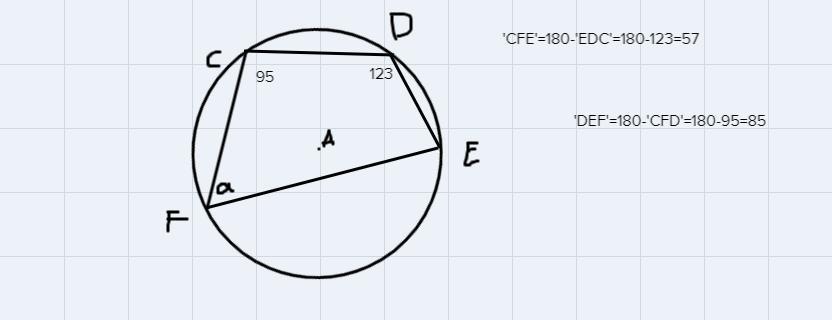 Find The Measures Of Angles `CFE` And `DEF.` Explain Or Show Your Answer.