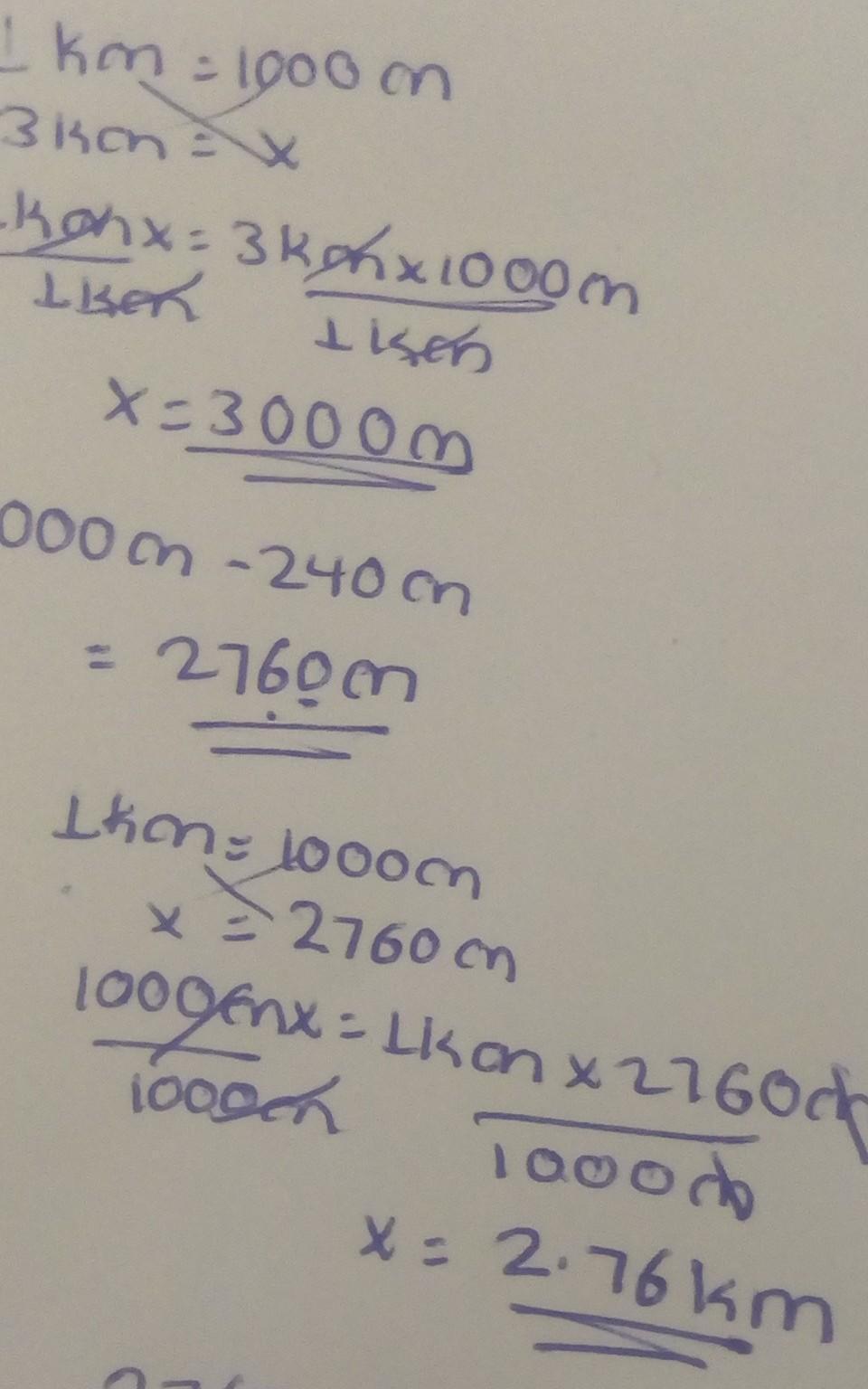 The Distance Between My Home To School Is 3 Km And 240 M. What Is The Distance In Km,m And Dm