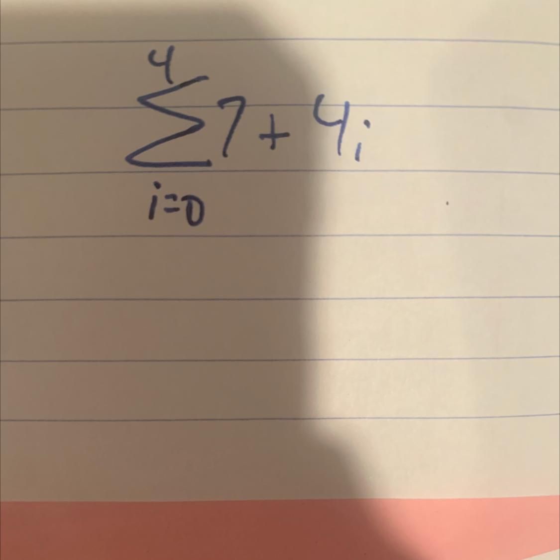 Write The Following Series In Sigma Notation.7+11+15+19+23