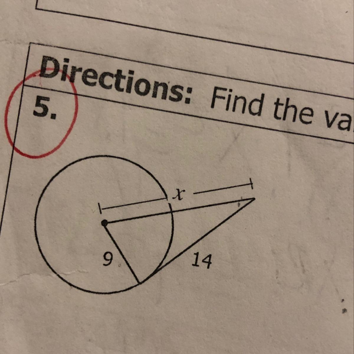 Find The Value Of X. Assume That Segments That Appear To Be Tangent Are Tangent. 12, X , 6