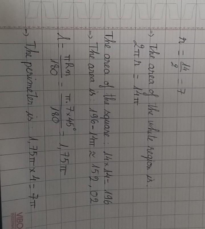 Q: Find (i) The Area And (ii) The Perimeter Of The Shaded Region In Each Of The Following Figures Given