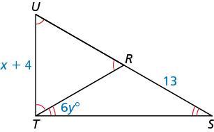 Find The Values Of X And Y In The Diagram.
