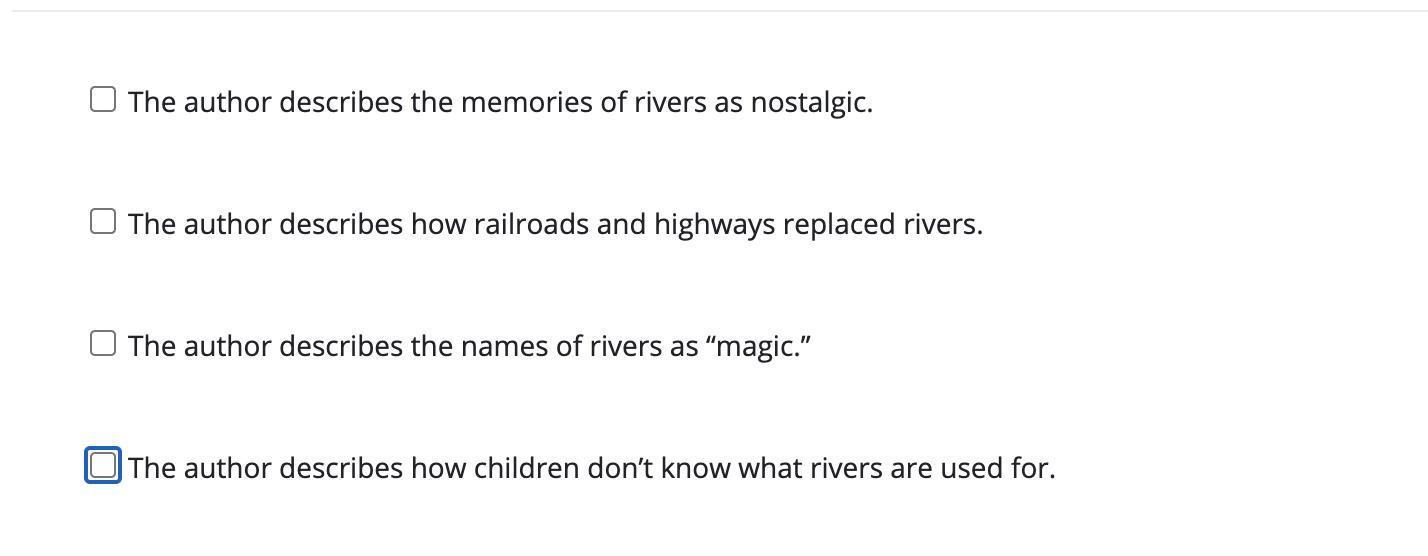 Read The Paragraph From Rivers And Stories, Part 1.Though The Names Are Still MagicAmazon, Congo, Mississippi,