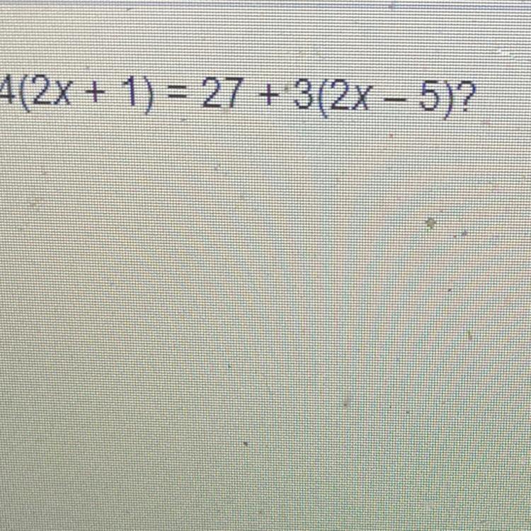What Is The Value Of X In This Equation ?