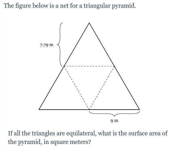 The Figure Below Is A Net For A Triangular Pyramid. If All The Triangles Are Equilateral, What Is The