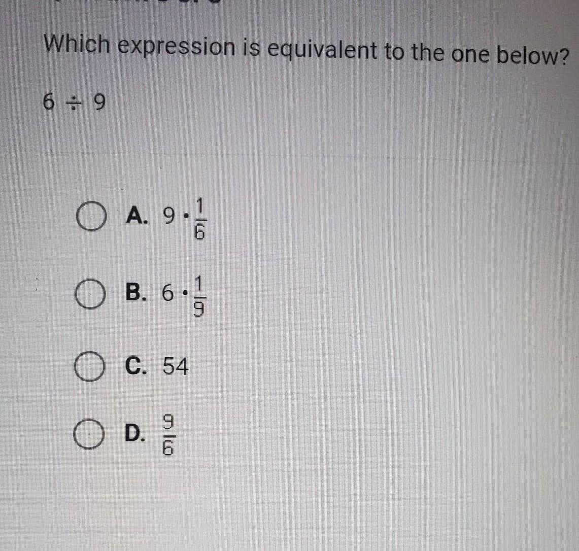 Which Expression Is Equivalent To The One Below 
