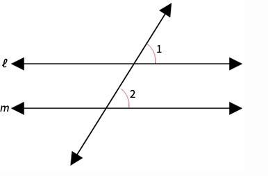 In The Figure, Lines And M Are Parallel. Describe 1 And 2.