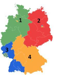 Which Nation Occupied The German Territory Labelled 2?A. Soviet UnionB. FranceC. United StatesD. Britain