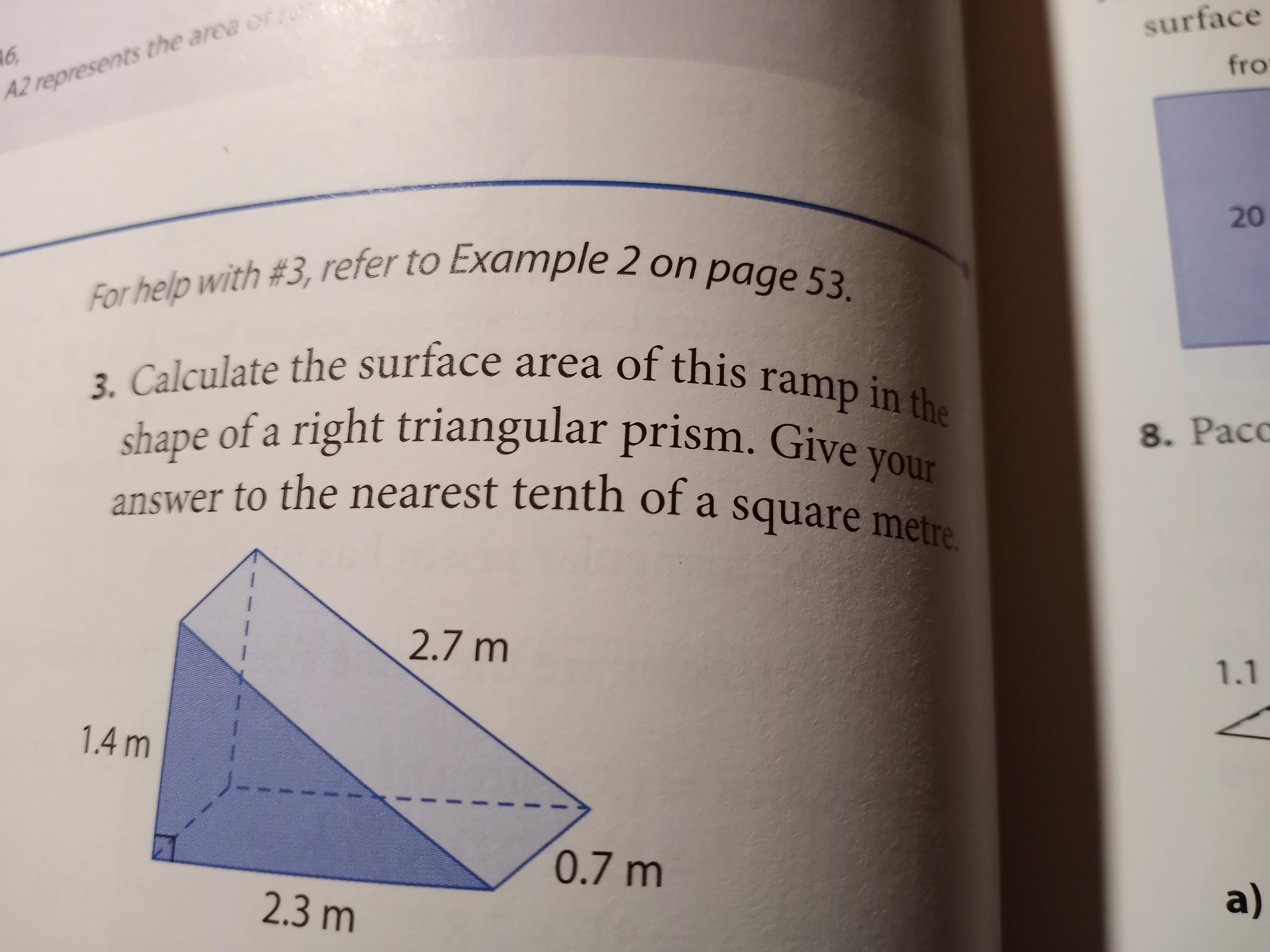 Calculate The Surface Area Of This Ramp In A Shape Calculate The Surface Area Of This Ramp In A Shape