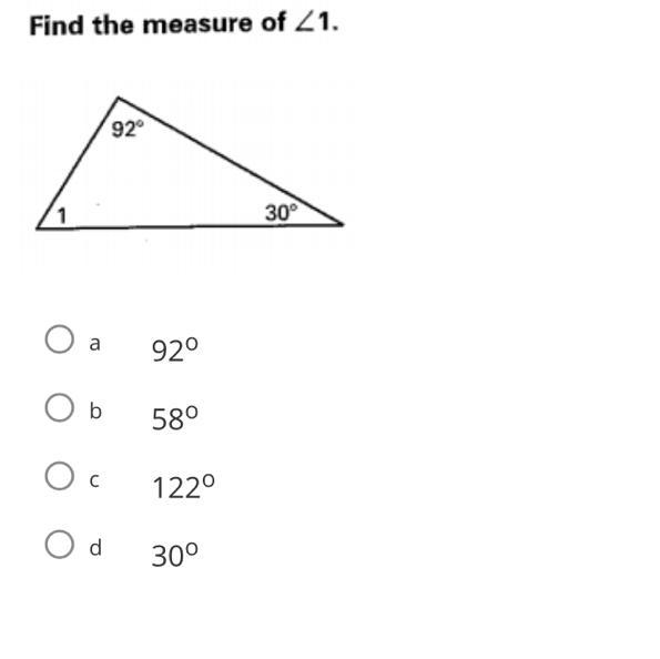 Find The Measure Of Angle 1