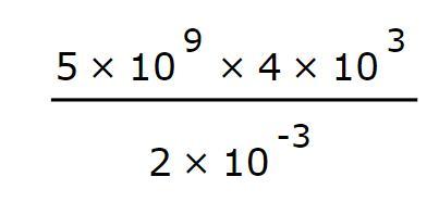 5multipled 10the Power 5 Multipiled 4 Multipled 10 To The Power 3 Divided By 2 Multipled By 10 To The